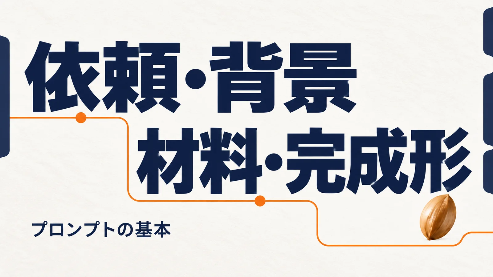 依頼・背景、材料・完成形。プロンプトの基本